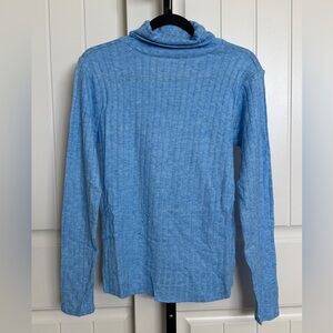 Zenana Outfitters Light Blue Turtleneck Sweater